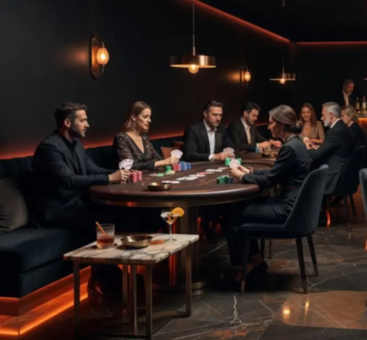 Hangulatos póker este elegáns lounge környezetben